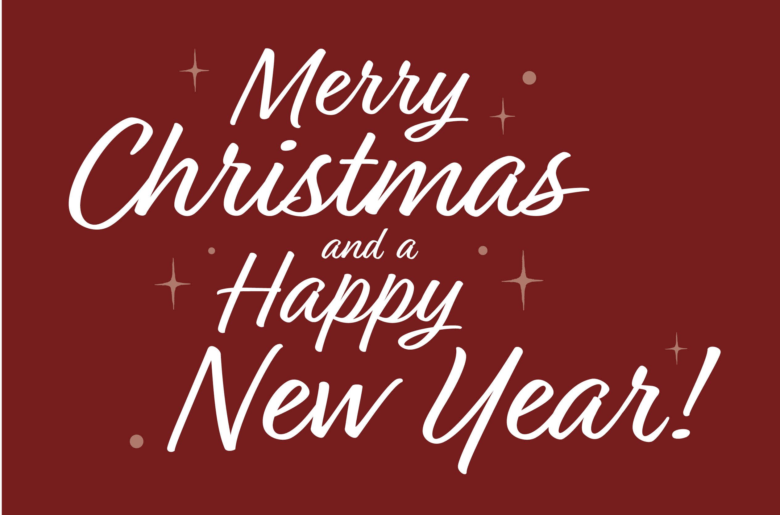 Merry Christmas and Happy New Year